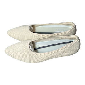 Arromic Pointed Toe Flats - Knit Dress Shoes - Slip on - New - Size 8-Beige Tan